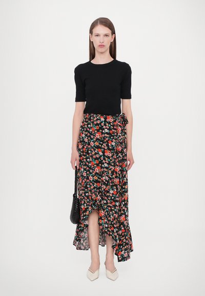 Maisonêtre SIENNA SKIRT - Omlottkjol - black/red/ green