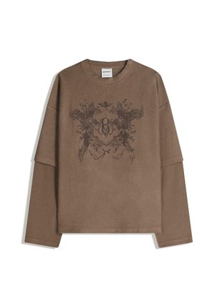 DOUBLE-SLEEVE PRINTED  - Langarmshirt - dark brown