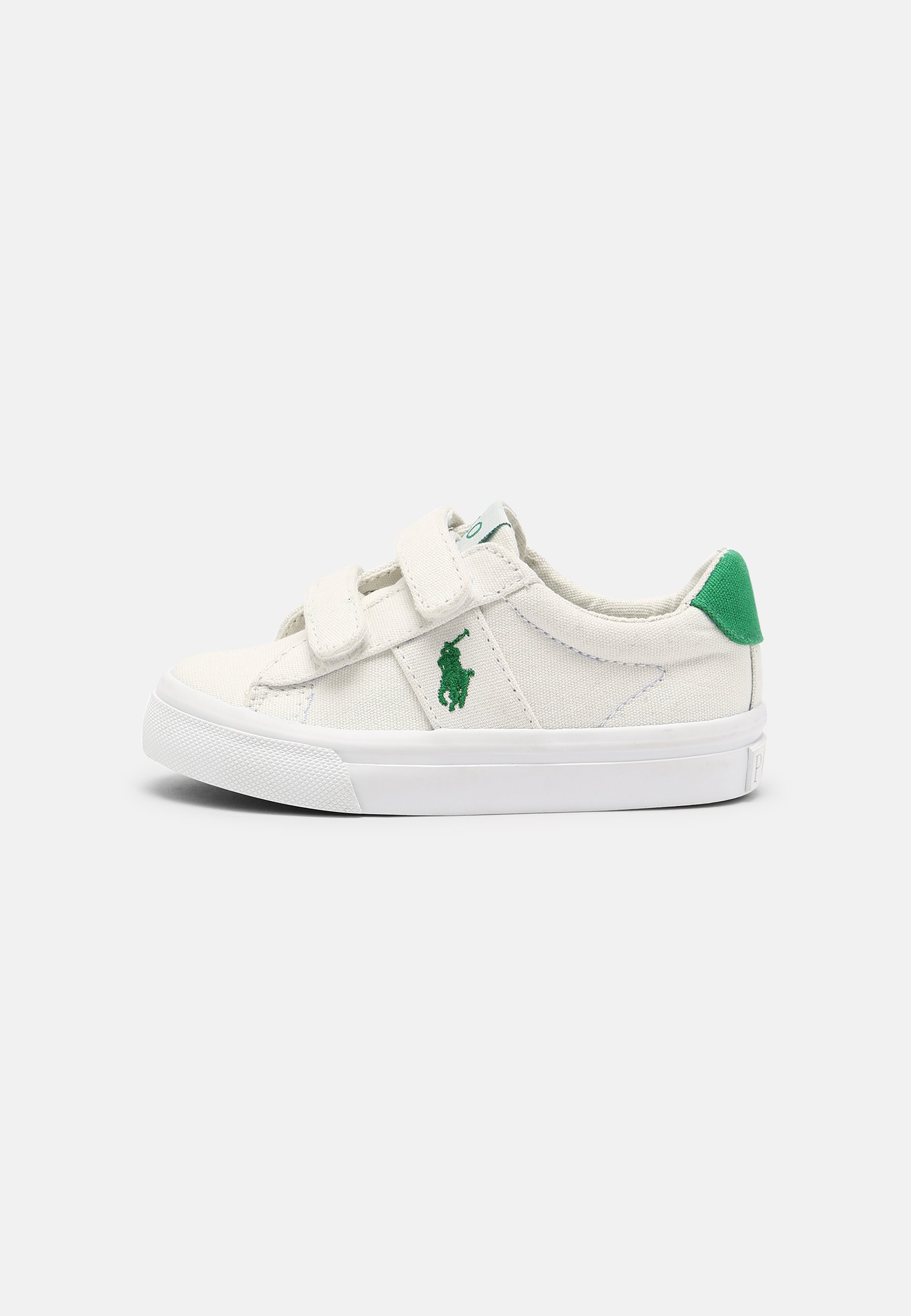 white and green polo shoes