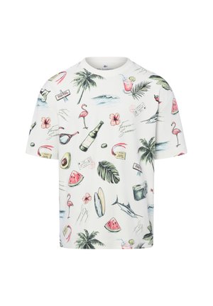 T-shirt con stampa - weiß mehrfarbig