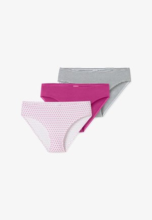 Schiesser, 3-PACK - Slip - weiß/schwarz gestreift/violett/weiß