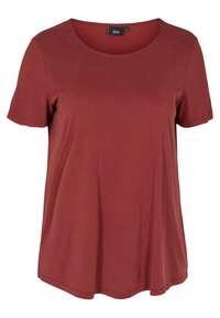 Zizzi T-shirt basic - brown