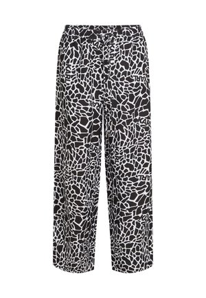 KARL LAGERFELD Kalhoty - giraffe black white