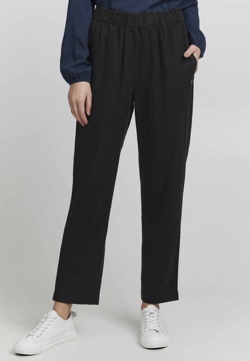 Oxmo OXALFA LINEN MIX - Kelnės - black