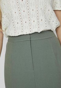 VILA HIGH WAIST - Maxisukňa - duck green