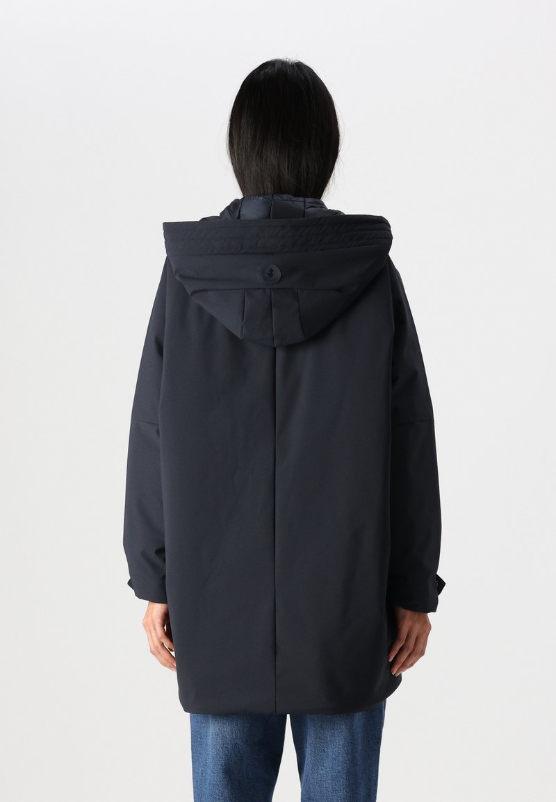 Manteau Imperméable Femme Save The Duck Maya - Couleur Bleu Marine, Avec Capuche - Neuf Avec étiquettes