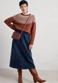 Seasalt Cornwall PORT KINNIS  - Svetr - brown wag tail burnt umber aran