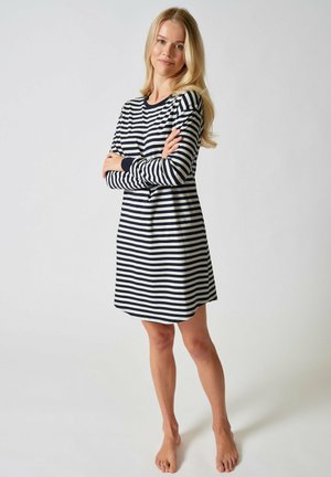 Skiny, SKINY DAMEN SLEEPSHIRT LANGARM NIGHT IN MIX & MATCH - Nightie - navyblazer stripes