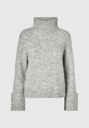 Selected Femme ROLLKRAGEN - Svetr - light grey melange