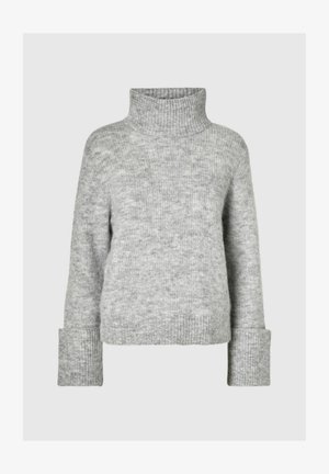 Selected Femme ROLLKRAGEN - Džemperis - light grey melange