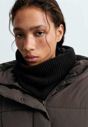 OYSHO, KNIT NECK WARMER - Écharpe tube - black