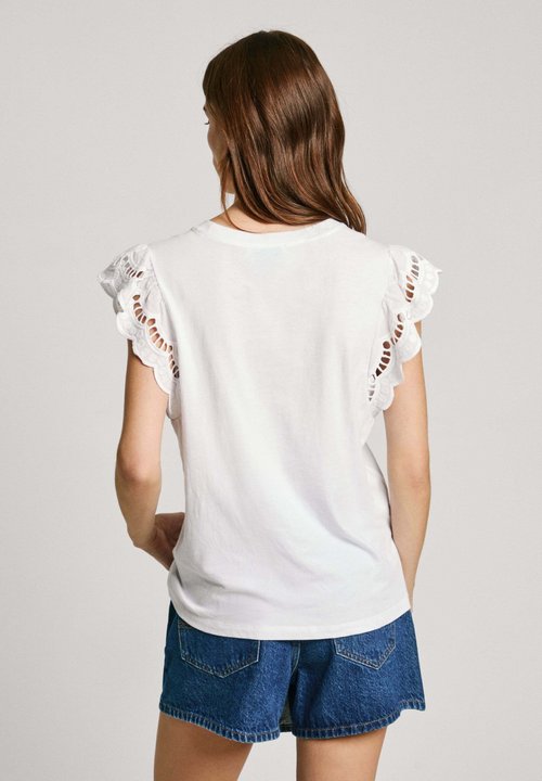 Pepe Jeans Rosabella T-Shirt, Bianco (Bianco), XS Donna