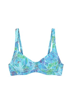 Bikini-Top - türkis bedruckt