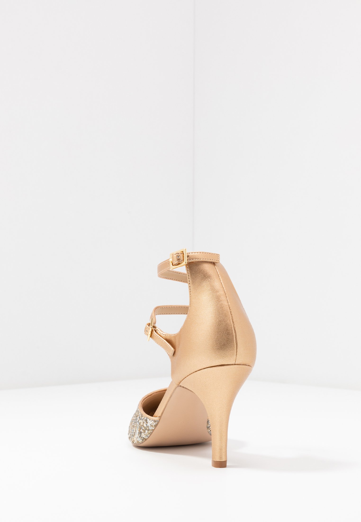 escarpin doré zalando