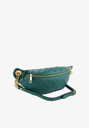 DrachenLeder Sac banane - aquamarin türkis