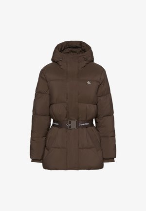 Calvin Klein Jeans, BELTED MIDWEIGHT PUFFER - Veste d'hiver - brown cork