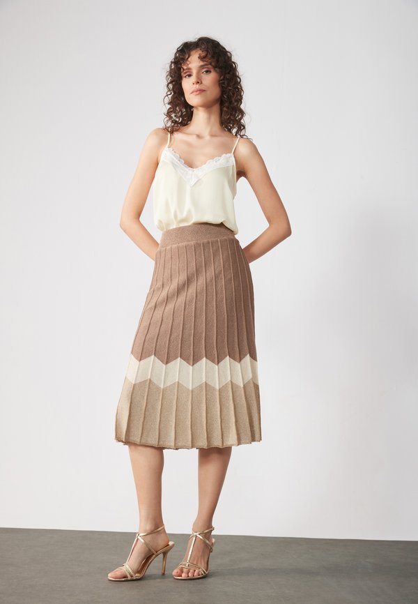 KNITTED SKIRT - A-line skirt - beige2