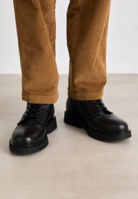 LACE UP ZIP - Lace-up ankle boots - black