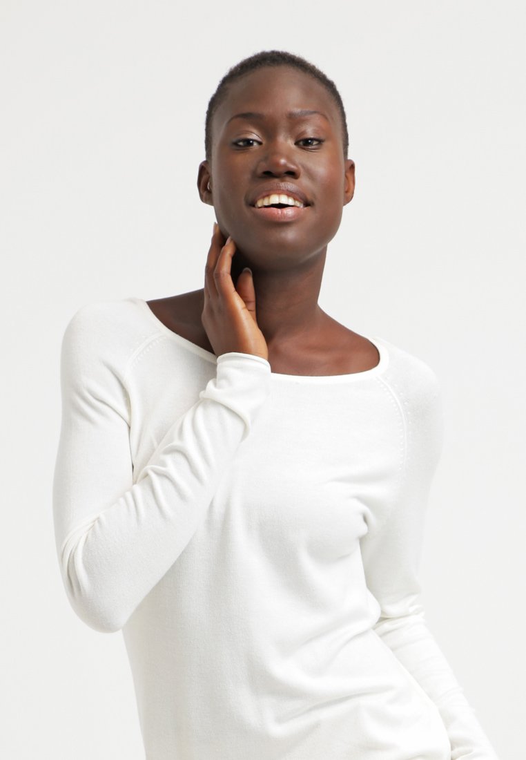 ONLY ONLMILA LACY L S LONG - Camisola - cloud dancer