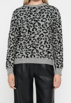 Strickpullover - mottled light grey