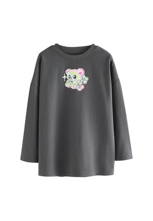 Long sleeved top - charcoal grey bear