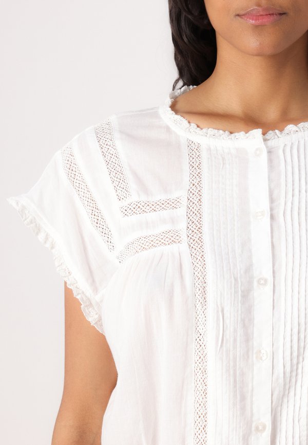 RUFFLE TRIM FASHION SHIRT - Button-down blouse4