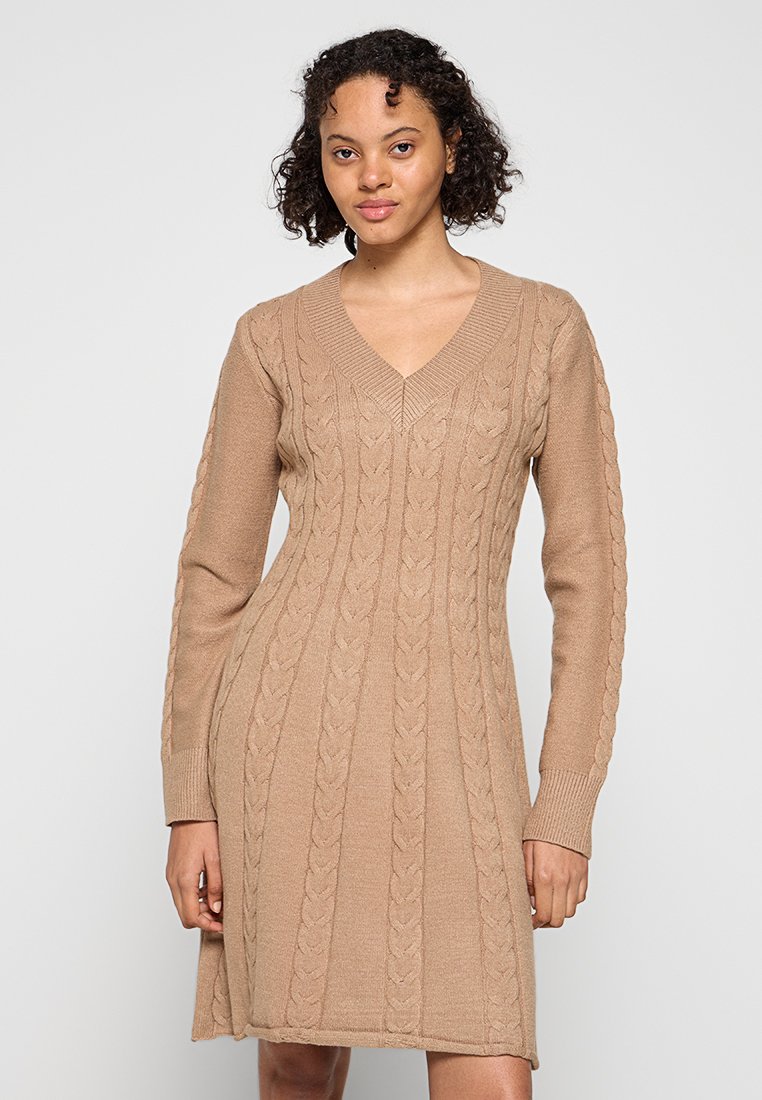 Apart Gebreide jurk camel Apart Gebreide jurk camel