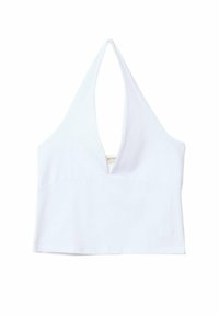 V-NECK HALTER - Top - white