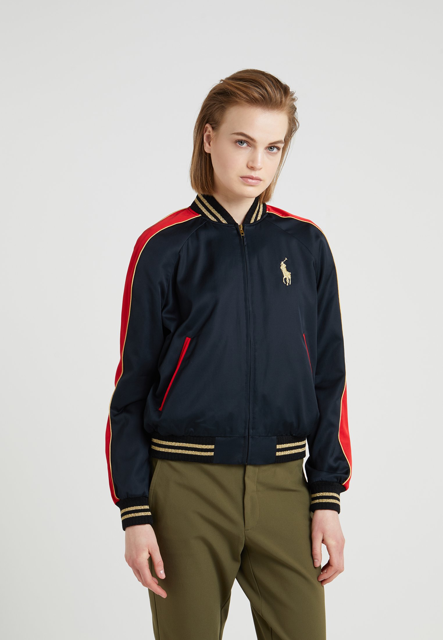polo ralph lauren black bomber jacket