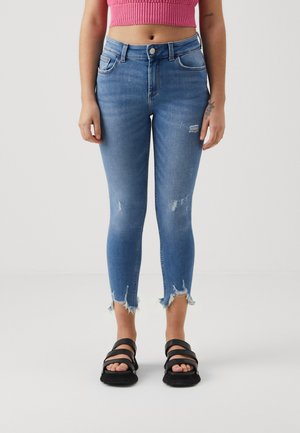 ONLHUSH MID WAIST - Kitsa lõikega teksad - light blue denim