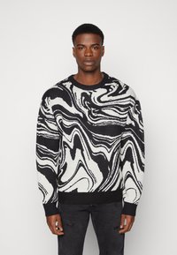 Jack & Jones JORMARBLE CREW NECK - Trui - black