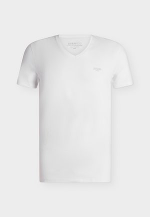 Guess, CORE EXTRA SLIM - Lihtne T-särk - pure white