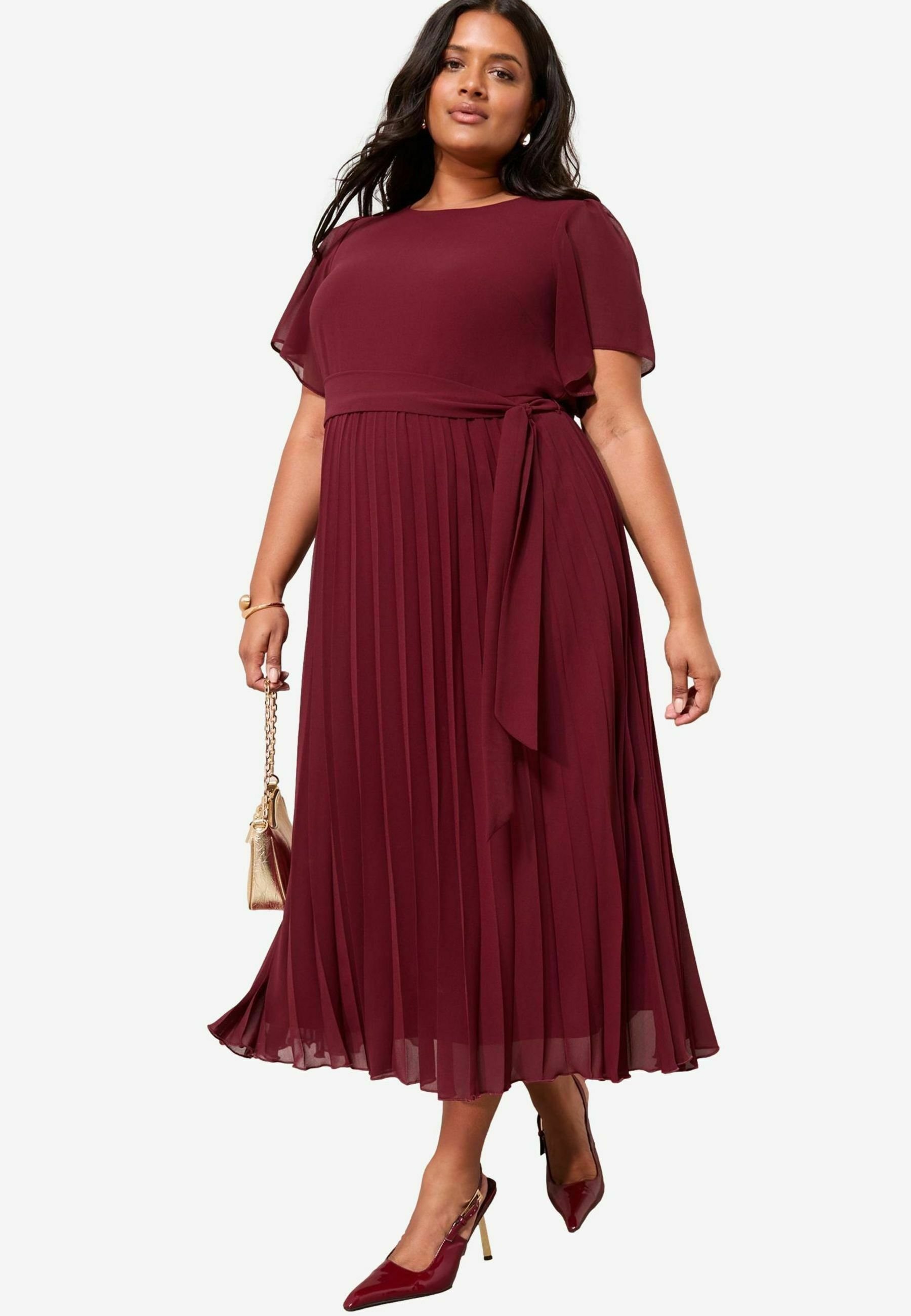 Friends Like These PLUS SIZE FIT - Day dress - burgundy red/red - Zalando Friends Like These PLUS SIZE FIT - Day dress - burgundy red/red - Zalando