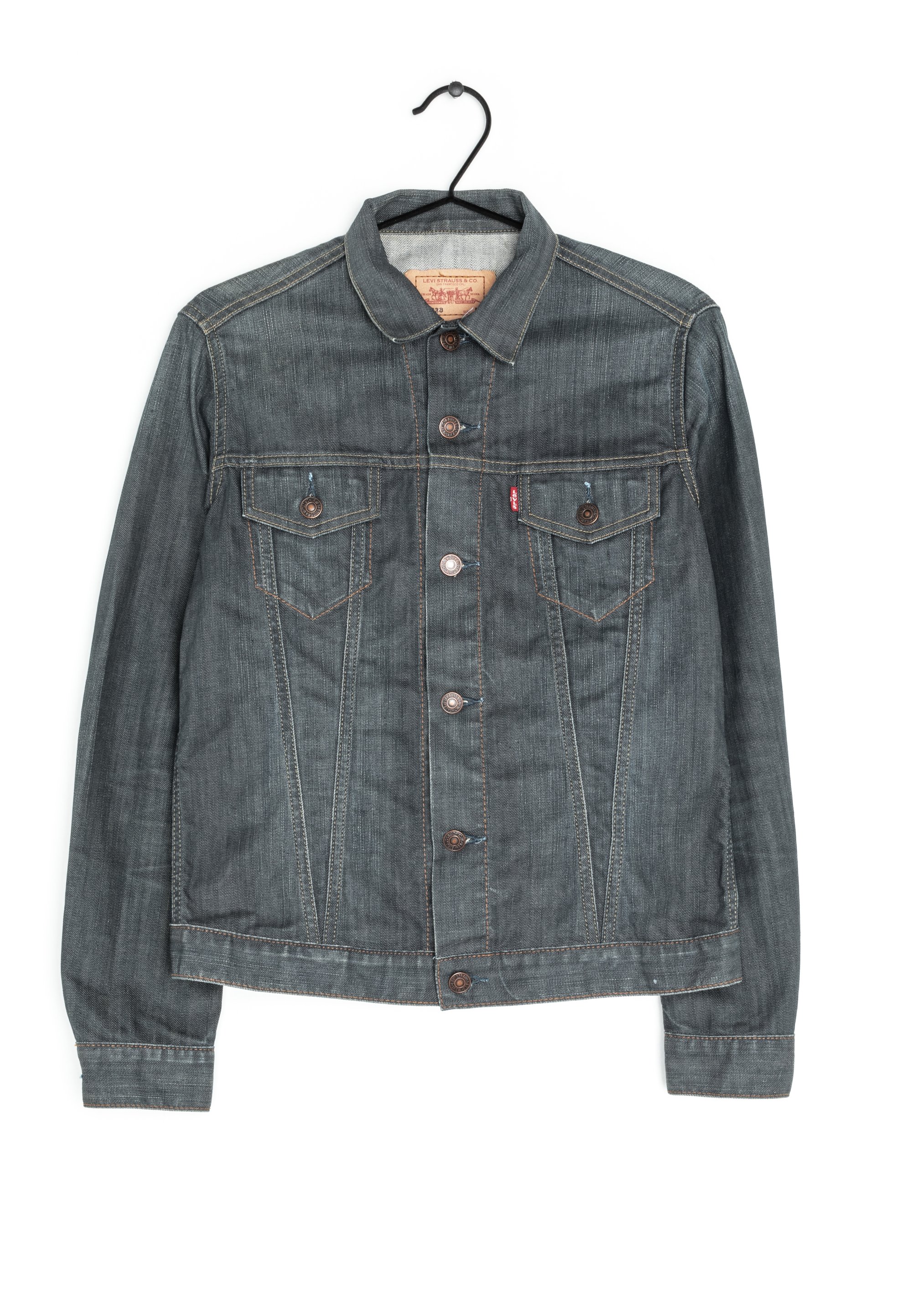 Levi Strauss Levis Jeansjacke Grau Levi's Damen Original Trucker