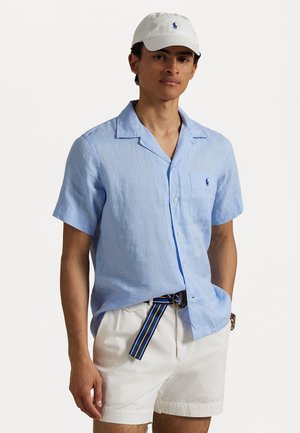 CLASSIC FIT LINEN CAMP SHIRT - Button down-skjorte - office blue