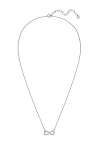 Sidabrinė grandinėlė su begalybės simboliu. Pasižymi švelniu dizainu, lygia tekstūra ir reguliuojamu ilgiu su užsegimu.