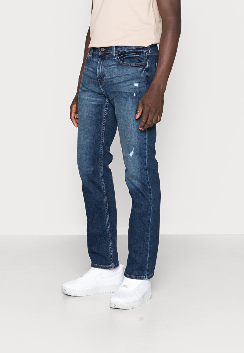 Hollister Co. DESTROY Jeans straight leg dark blue denim/mörkblå