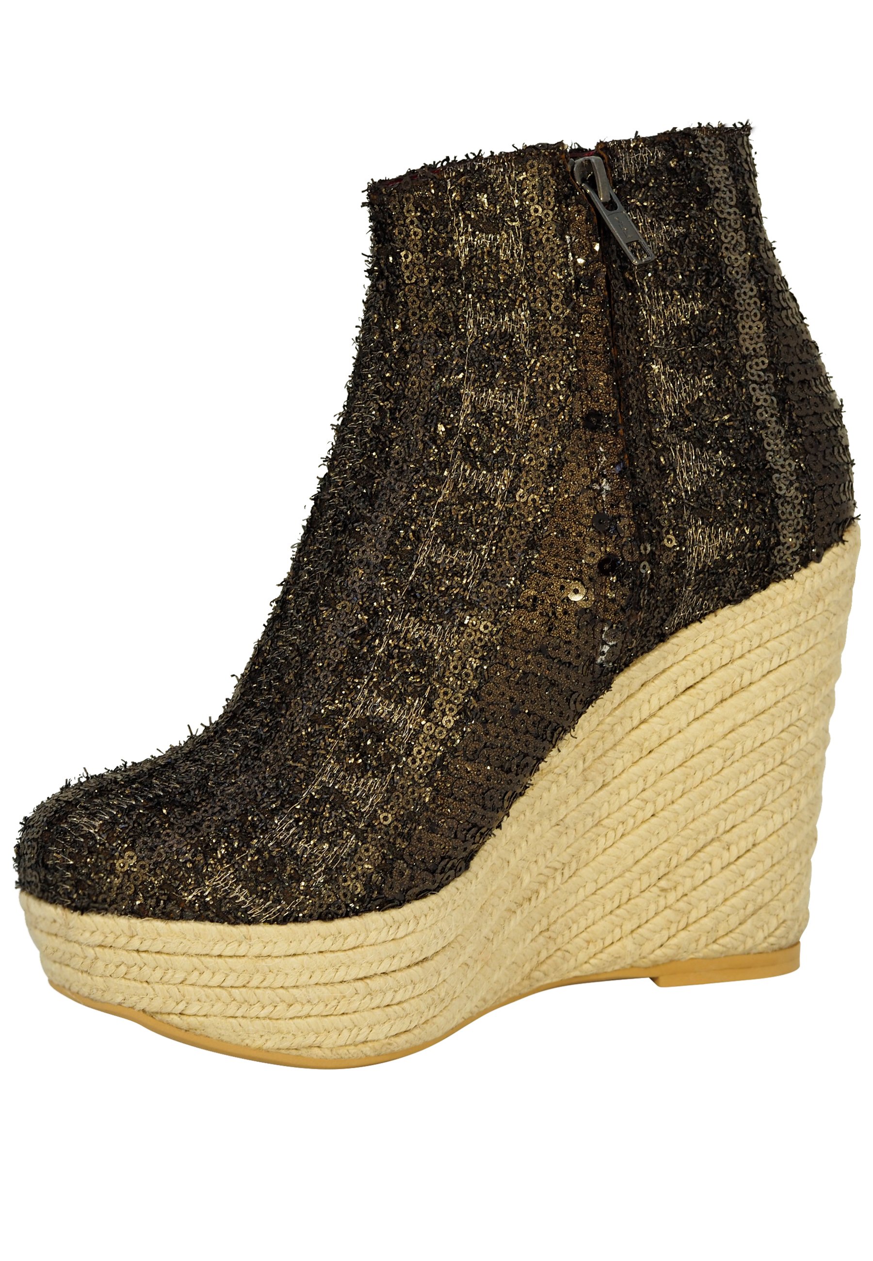 Anna de Manel BOTÍN HADES - Botines de cuña - tostado/dorado - Zalando.es