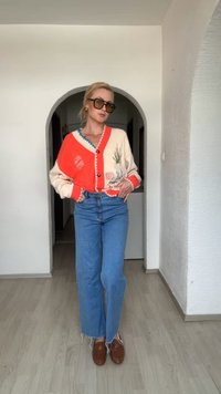 Never Fully Dressed SOL DE PALMA CALLE CARDIGAN - Casaco de malha - red