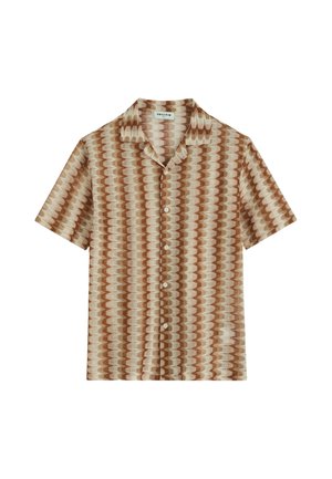 FRILIVIN, CHEMISE VACANCES IMPRIMÉE - Chemise - camel