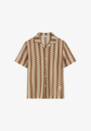 FRILIVIN, CHEMISE VACANCES IMPRIMÉE - Chemise - camel