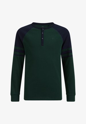 JONGENS MET COLOURBLOCK - Camiseta estampada - moss green