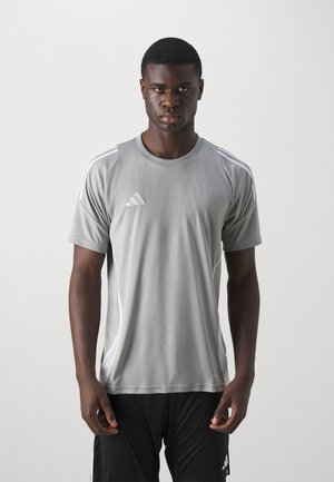 adidas Performance TIRO - T-shirt - bas - team mid grey/white