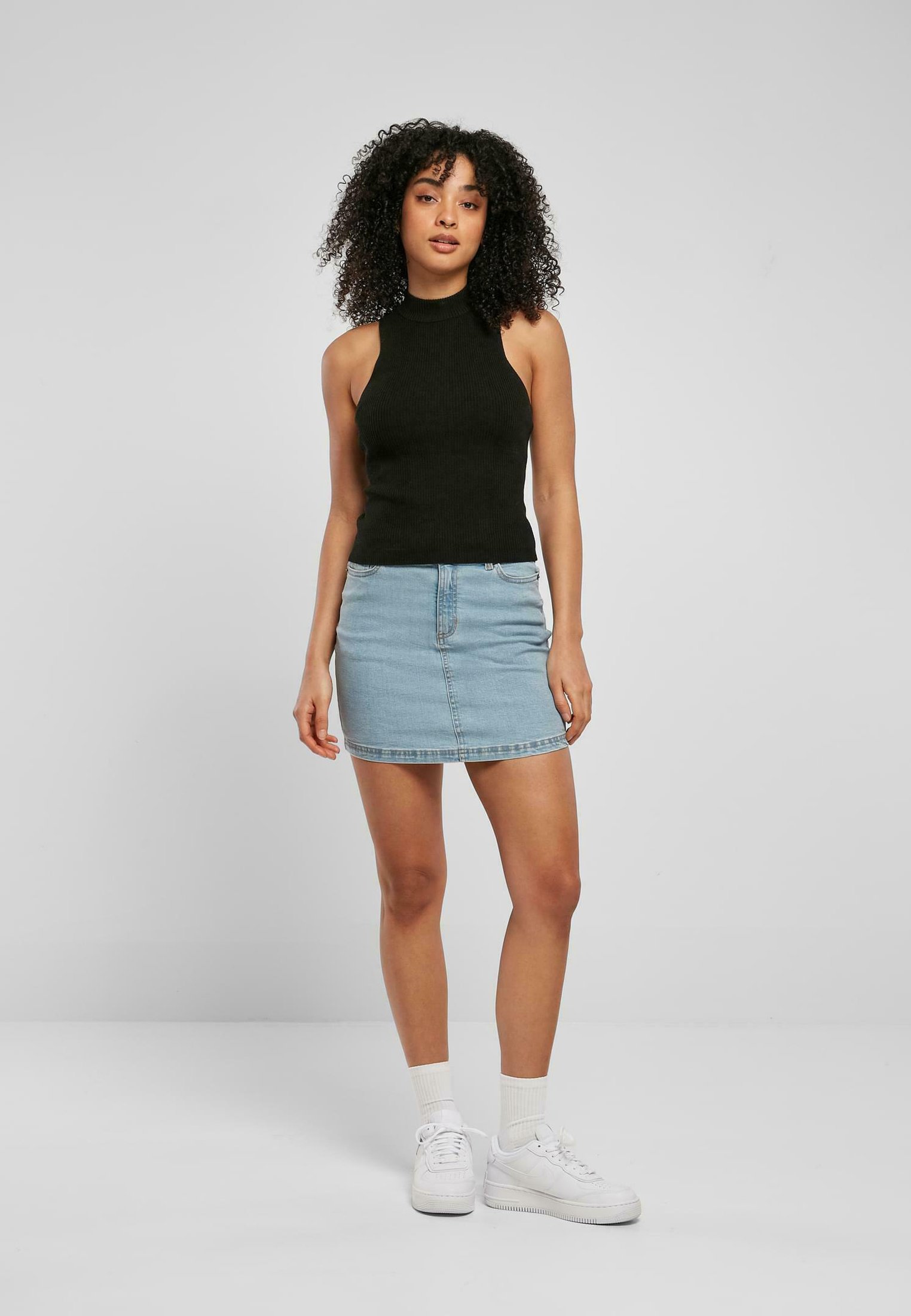 Urban Classics SHORT TURTLENECK - Top - black/schwarz - Zalando