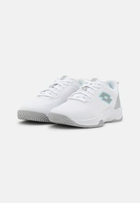 Lotto MIRAGE 700 ALR - Sapatilhas de ténis para vários pisos - all white/silver metal/blue paradise