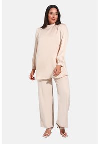 Modanisa PLUS SIZE ALIA - Túnica - beige