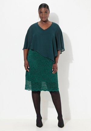 DU SOIR EN BASE EN MANCHES 3/4 - Cocktailjurk - dark green