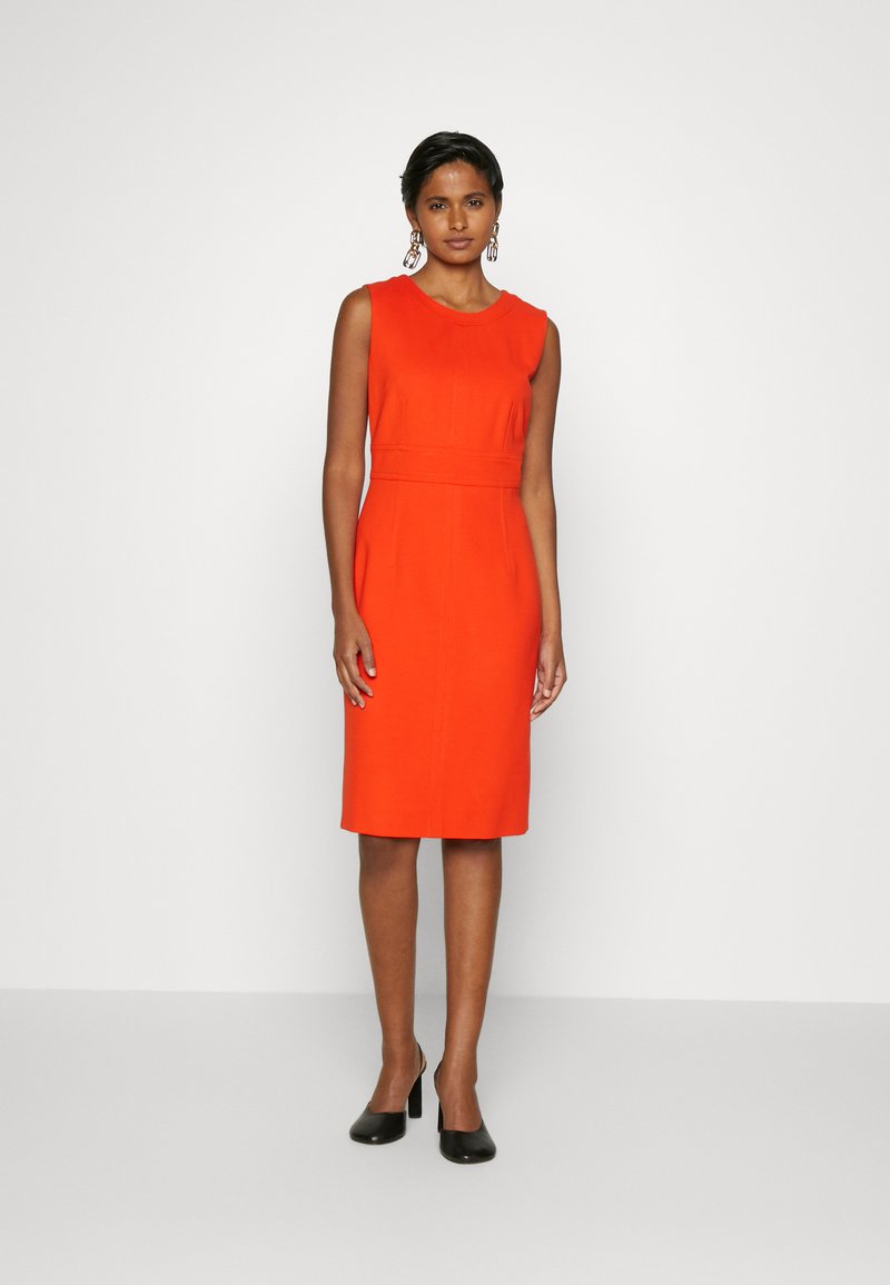 BOSS SLIM-FIT BUSINESS DRESS - Shift dress - bright orange/orange -  Zalando.ie