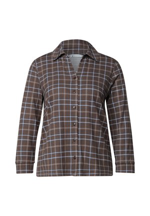 Street One, 3/4-ARM SHIRT AUS JERSEY IM BLUSEN-LOOK - Blusa - silk brown