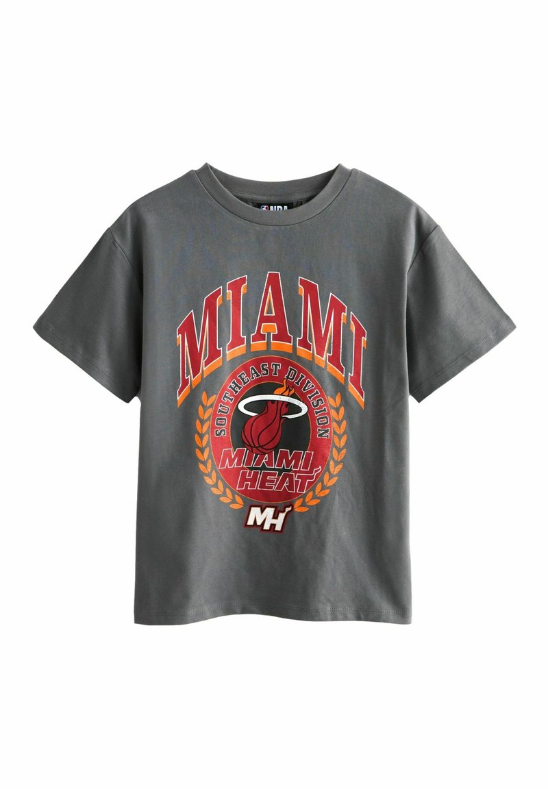 Next NBA GRAPHIC  REGULAR FIT - T-shirts print - grey miami heat